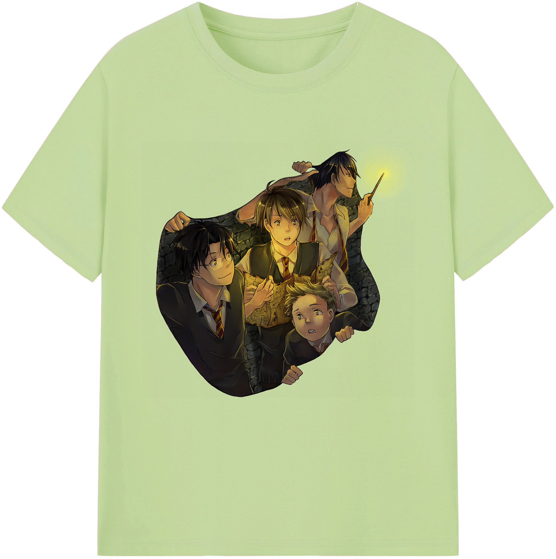 （画像用） Harry Potter ハリー・ポッターシリーズ 綿100％半袖Tシャツ（フロントプリント）
